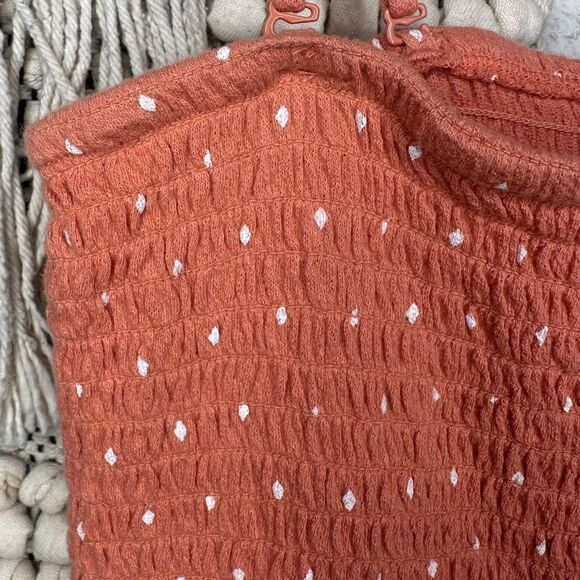 Roxy Orange Polka Dot Top (Medium) - Picture 5 of 6